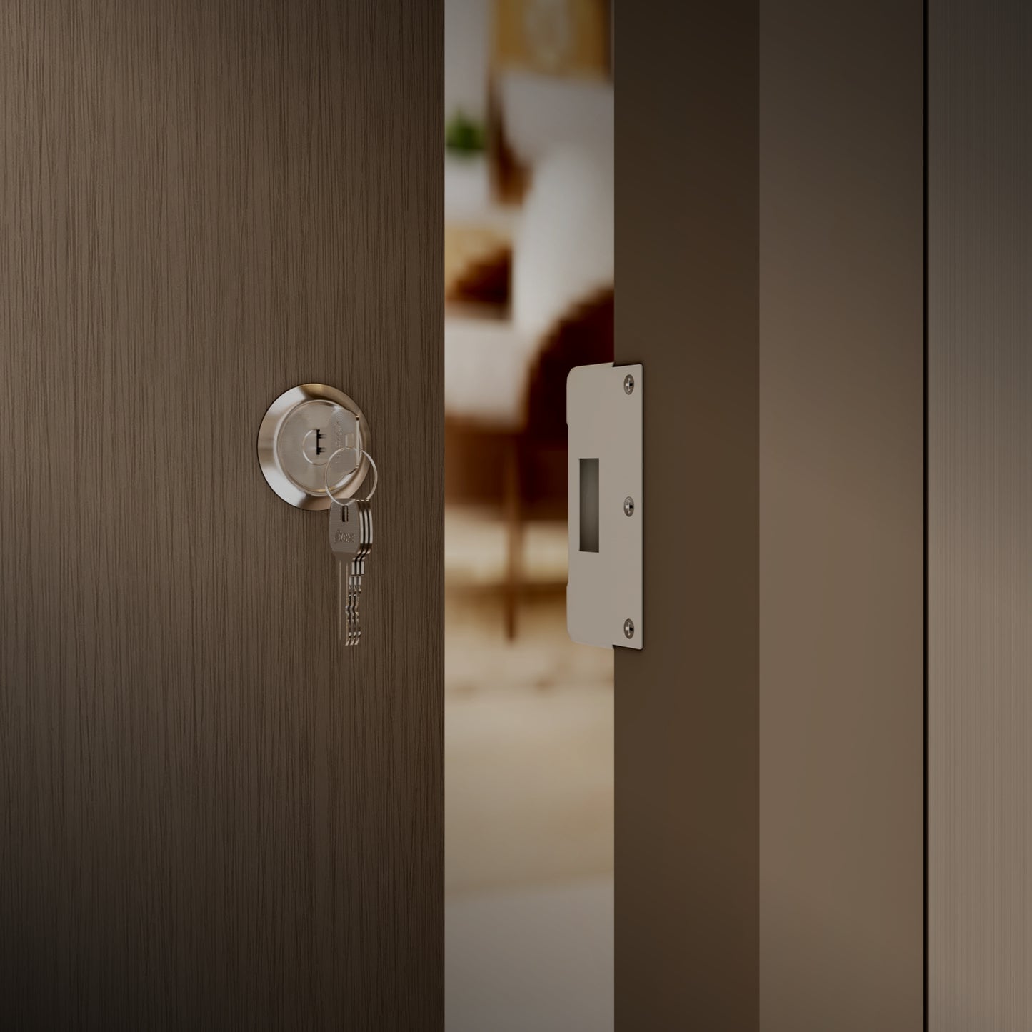 Ozone Surface-Mounted Main Door Rim Lock | Premium Build with 5-Years Warranty | For 30–85 mm Wooden Doors