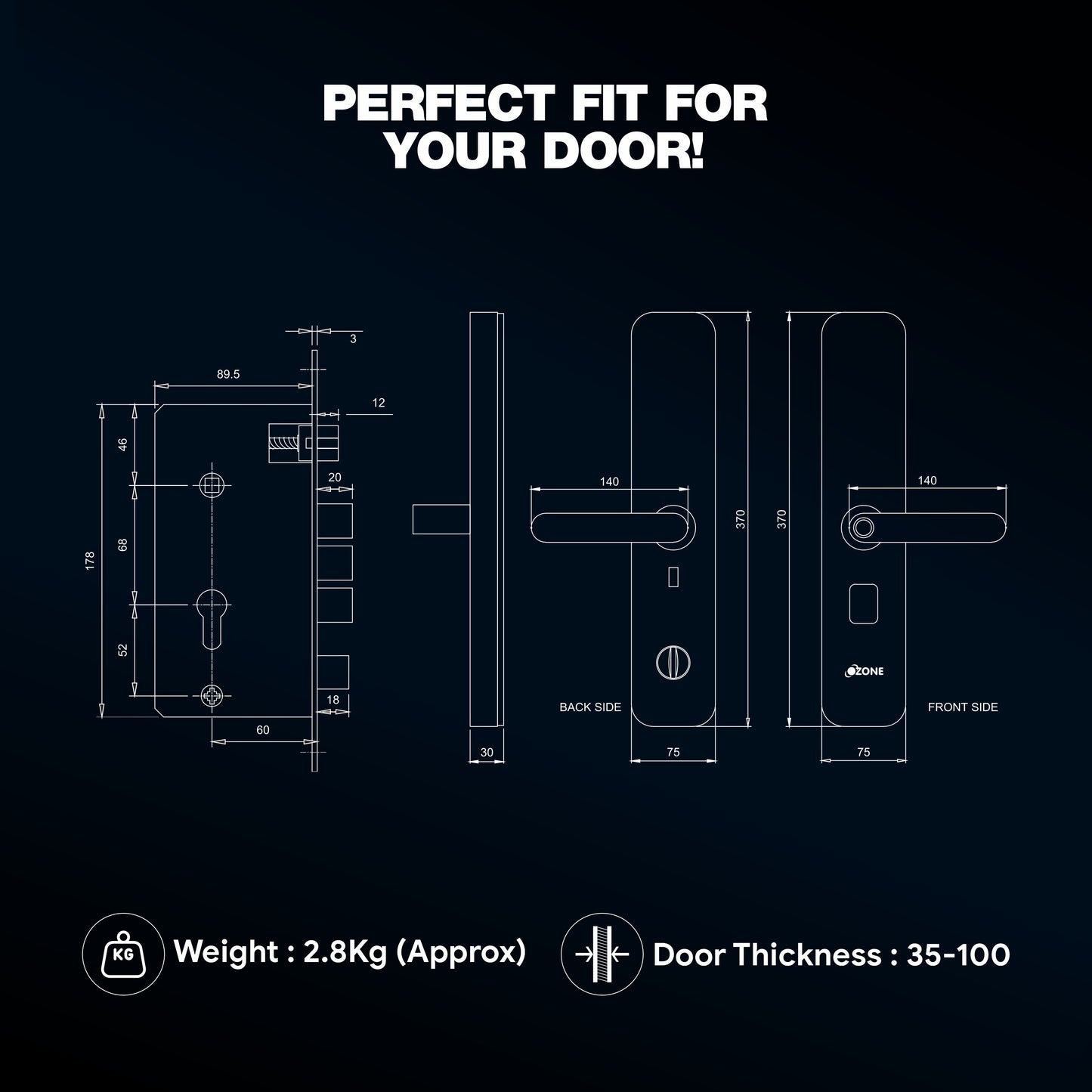Ozone Morphy NXT Rose Gold Bluetooth Smart Lock With OzoLife Wi-Fi Bridge/Gateway - Ozone Group