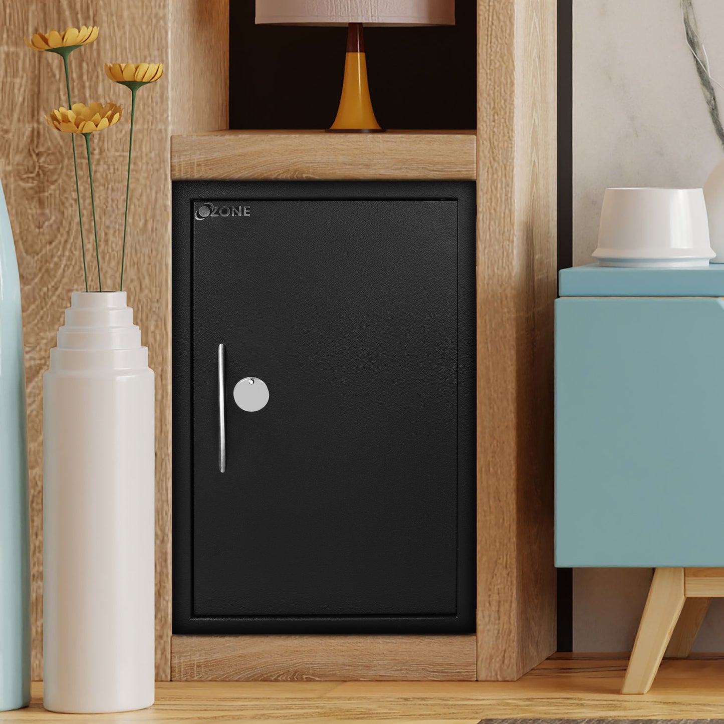 Ozone 55 Litres Manual Safe Locker for Home & Office – Manual Lock, 1-Way Unlocking (Manual Key), Size: 555H x 350W x 360D mm, Weight: 24.7kg, 2-Year Warranty - Ozone Group