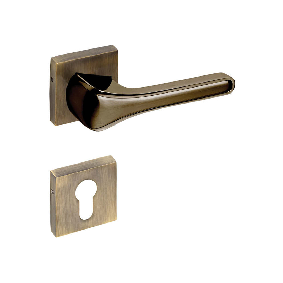 Ozone Mortise Door Lock Handle Set | Heavy Duty Antique Brass Finish