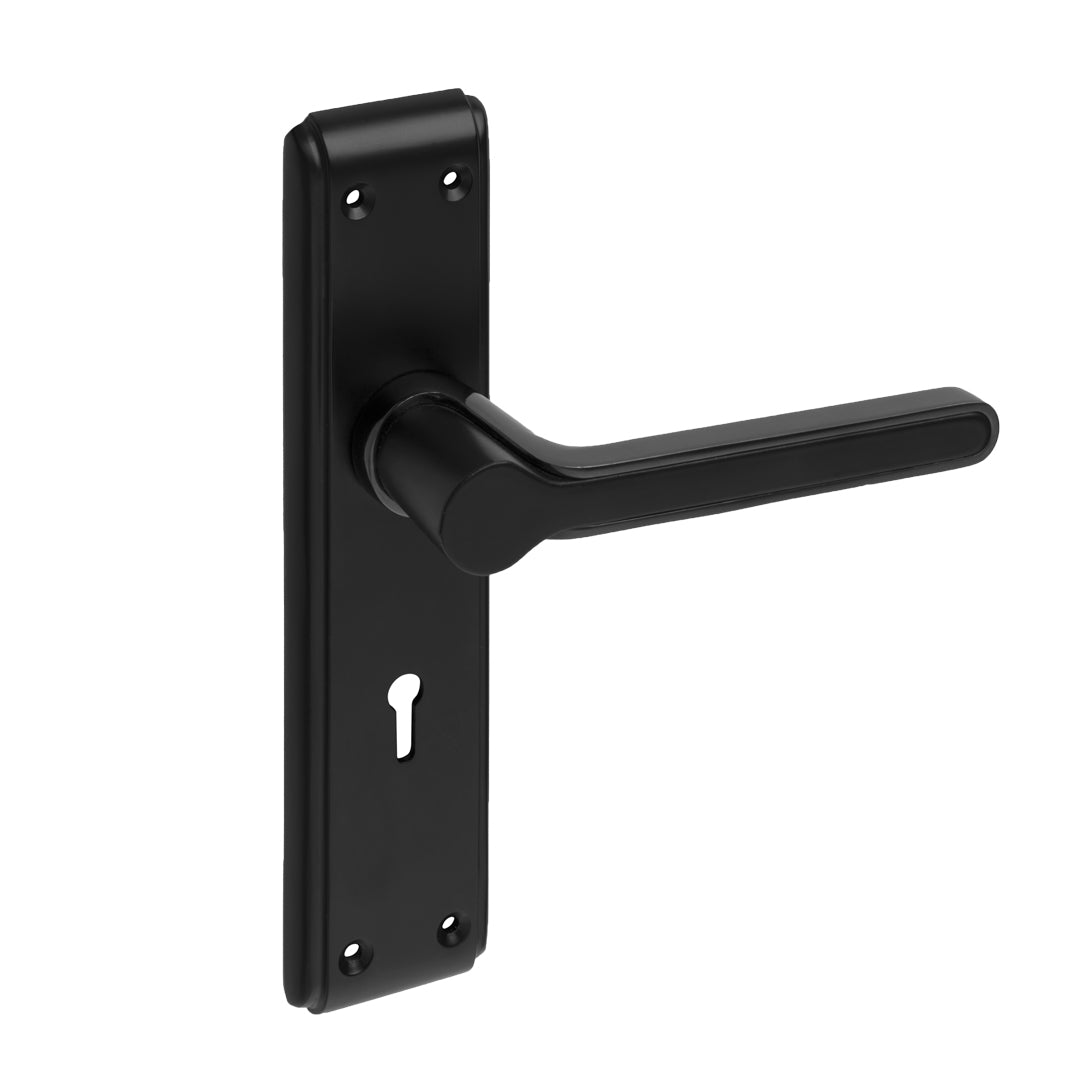 Ozone Kepler Mortise Door Lock Handle – 8 Inch Black Finish