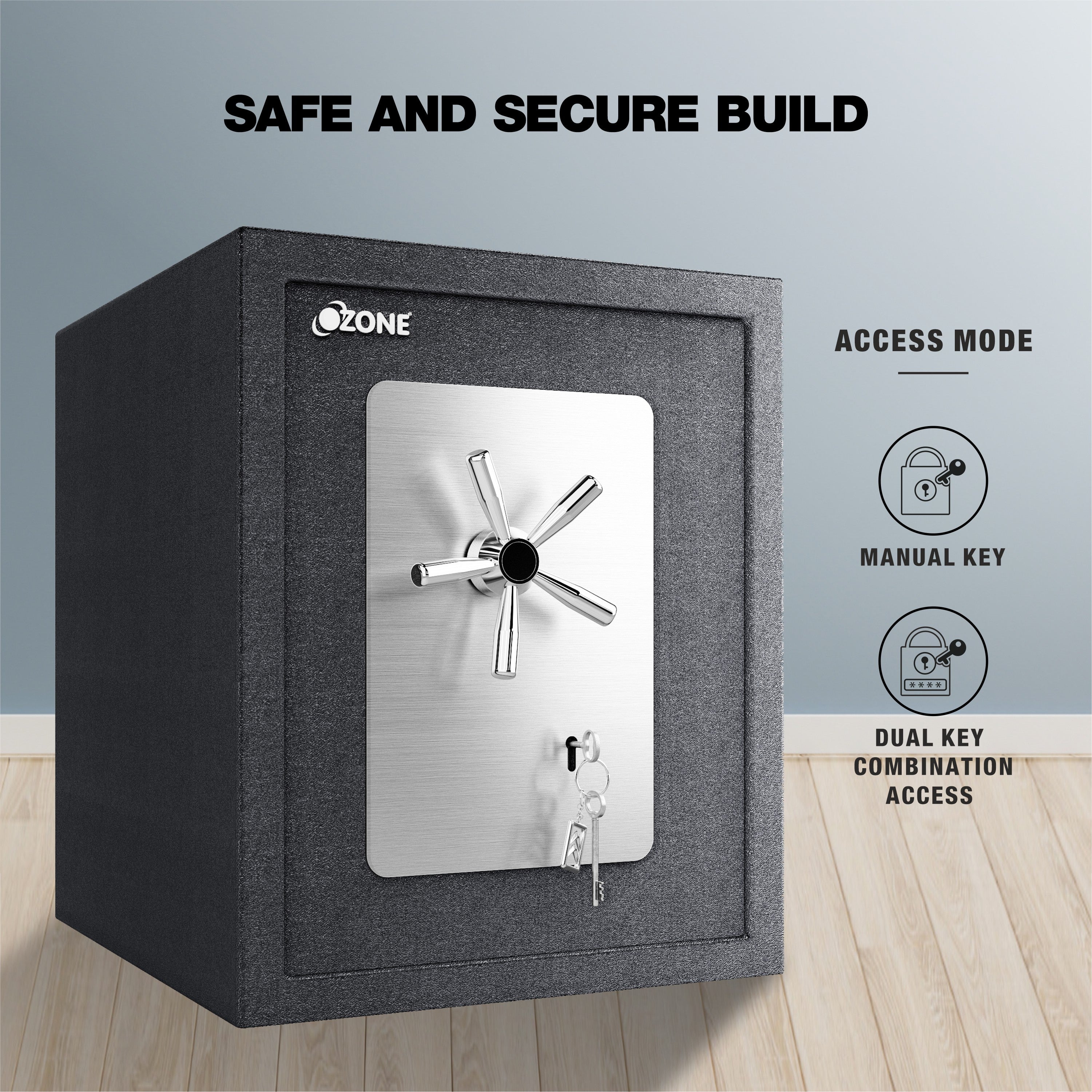 Ozone Anti-burglary Safe for Home & Business | High-security Mechanical Key (78 Ltrs.)