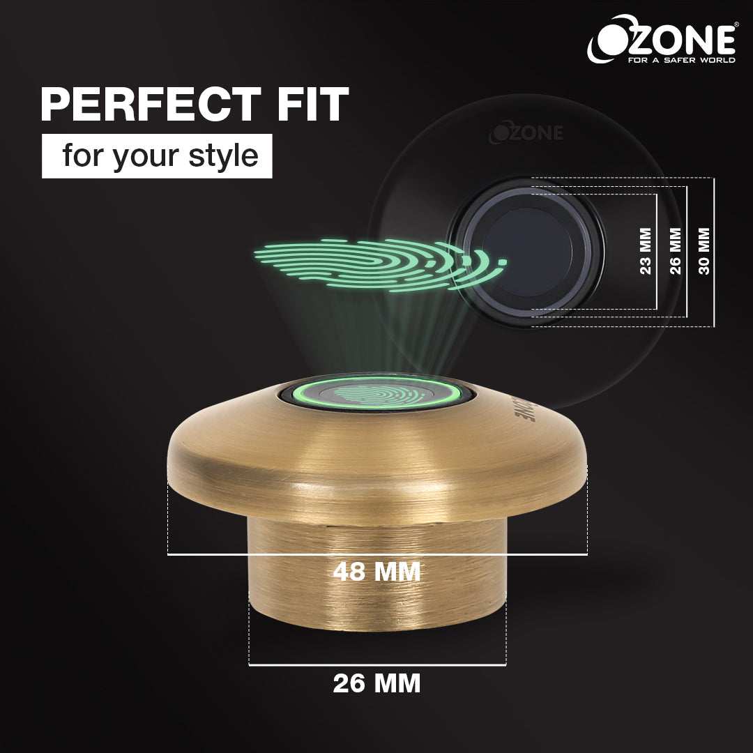 Ozone 55-F Smart Furniture Lock with Fingerprint Access for Wooden Cabinets, Wardrobes & Drawers - Ozone Group