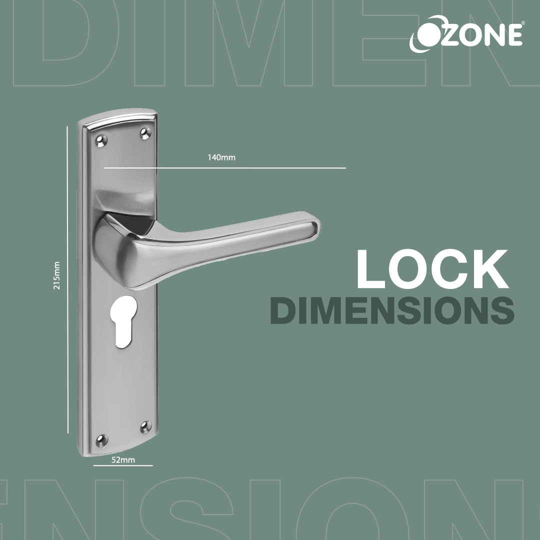 Ozone Falcon Heavy Duty Mortise Door Lock Handle Set 8inches (Stain
