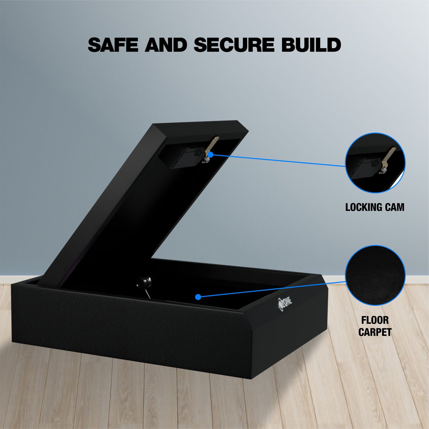 Ozone Personal Safe for Offices | 2-way Access | Password & Emergency Key (5.28 Ltrs.)