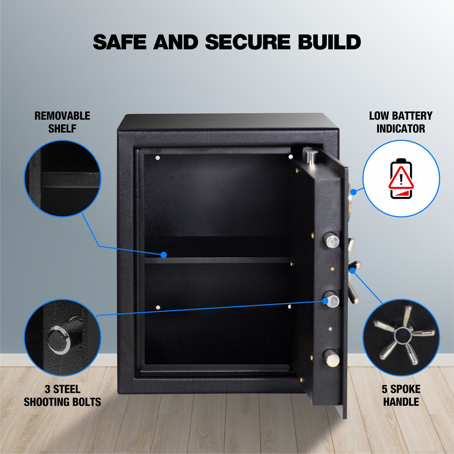 Ozone Anti-burglary Safe for Home & Business | 2-way Access | Password & Emergency Key (78 Ltrs.)