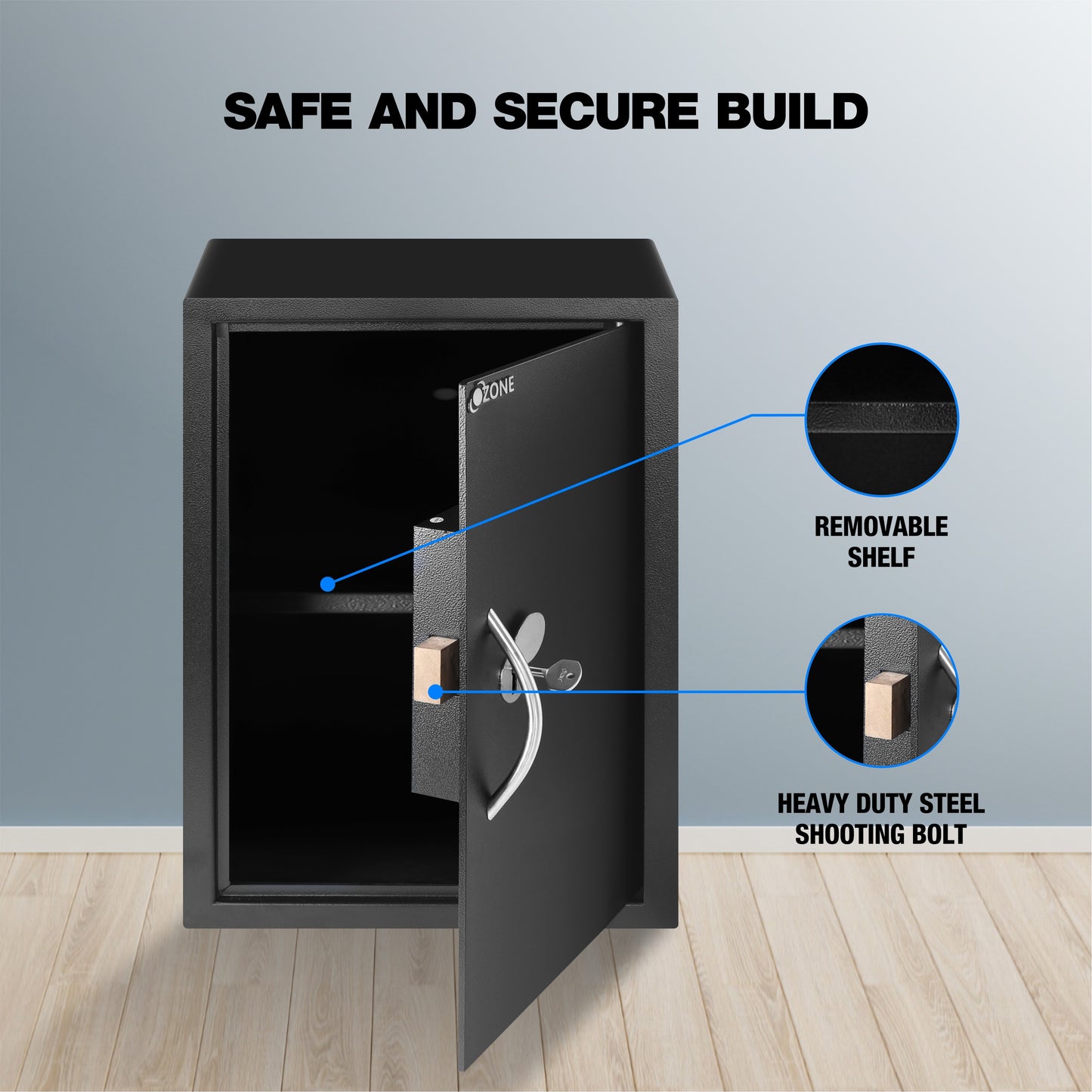 Ozone Mechanical Safe for Homes & Warehouses | High-security Mechanical Key (55 Ltrs.)