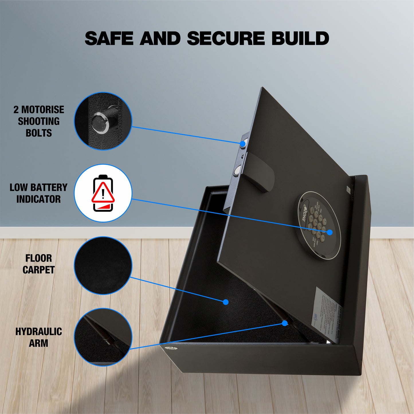 Ozone Cabinet Safe for Homes & Offices | 2-way Access | Password & Emergency Key (10 Ltrs.)