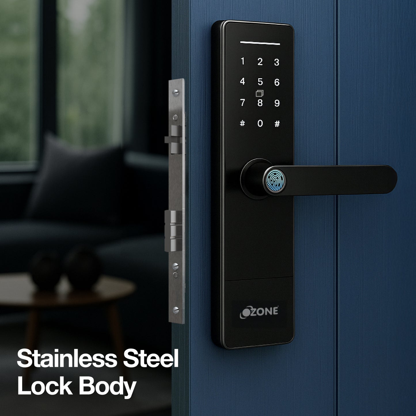 Ozone Morphy Life Lite 6 Wi-Fi Smart Door Lock with 4-way access | Door Thickness: 30-50 mm