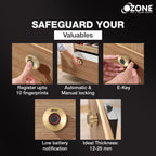 Ozone 55-F Smart Furniture Lock with Fingerprint Access for Wooden Cabinets, Wardrobes & Drawers - Ozone Group