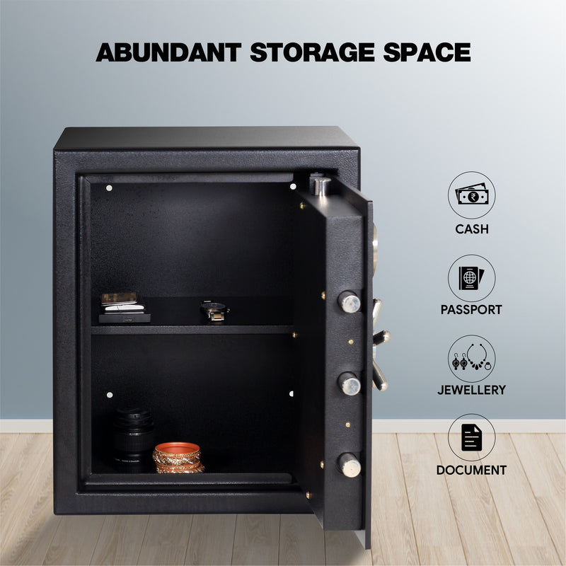 Ozone Fort safe AB Digi-66, Premium Anti-Burglary Heavy Safe Locker For Secure Documents, Jewelry and Cash - 78 Litre, (Password)