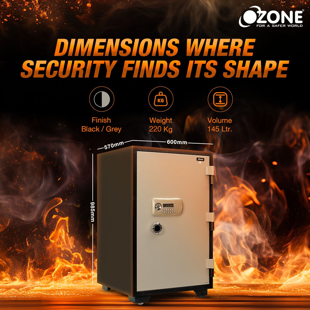 Ozone Fire Warrior- 99 | Fire-resistant Safe | 145 Litres