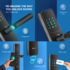 Ozone Morphy Life Lite Wi-Fi Smart Lock with 5-way access | Door Thickness: 35-80 mm - Ozone Group