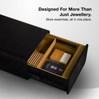 Jewellery Drawer Safe | 10 Litres Wi-Fi Safe Locker for Home & Office – Fingerprint Lock, 3-in-1 Unlocking (OzoLife App, Fingerprint & Password), Size: 180H x 300W x 380D mm, Weight: 11 kg, 2-Year Warranty.
