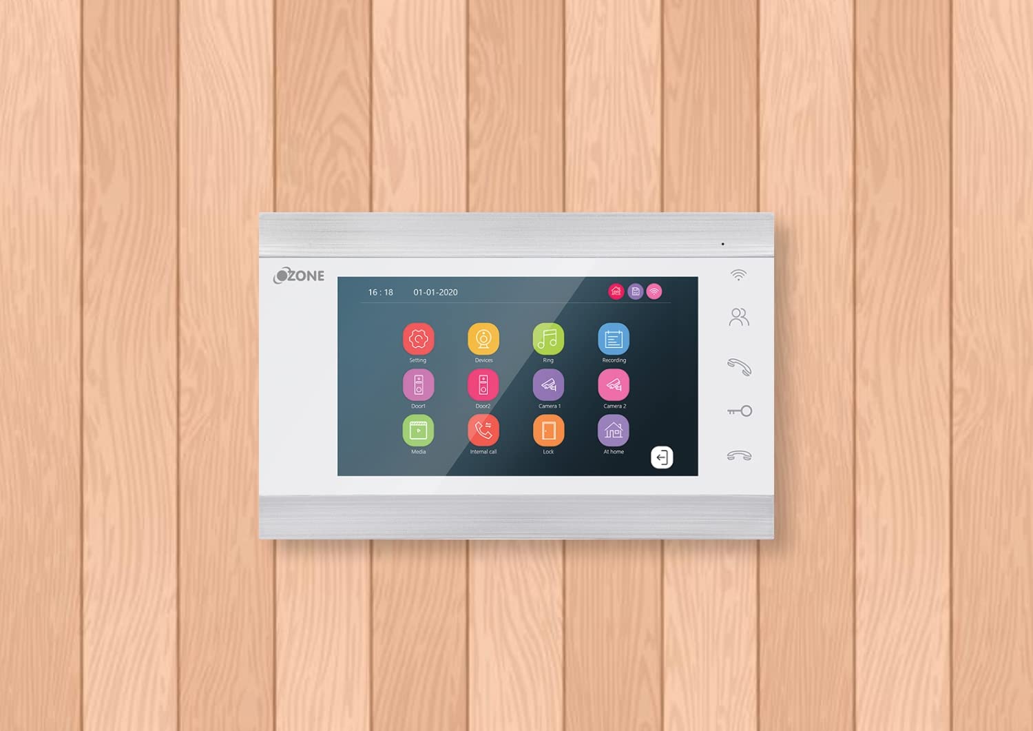 Ozone Video Door Phone Combo | High-resolution Display with 2.8 mm Lens and Motion Detection with 2-way Communication - Ozone Group