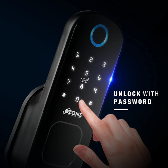 Ozone Cleo Life Wi-Fi Smart Lock with 5-way access | Door Thickness: 20-65 mm