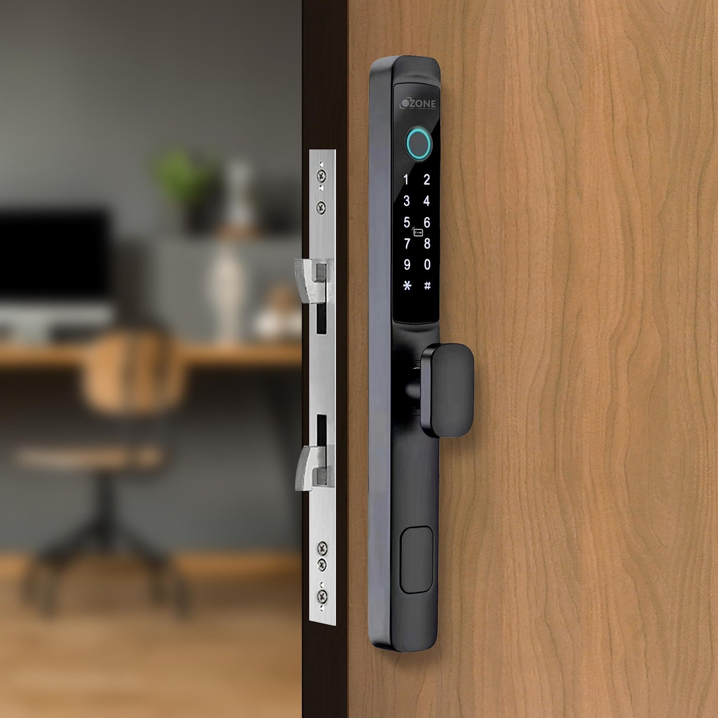 Ozone Narrow Style Wi-Fi Smart Lock with 5-way access | Door Thickness: 35-80 mm