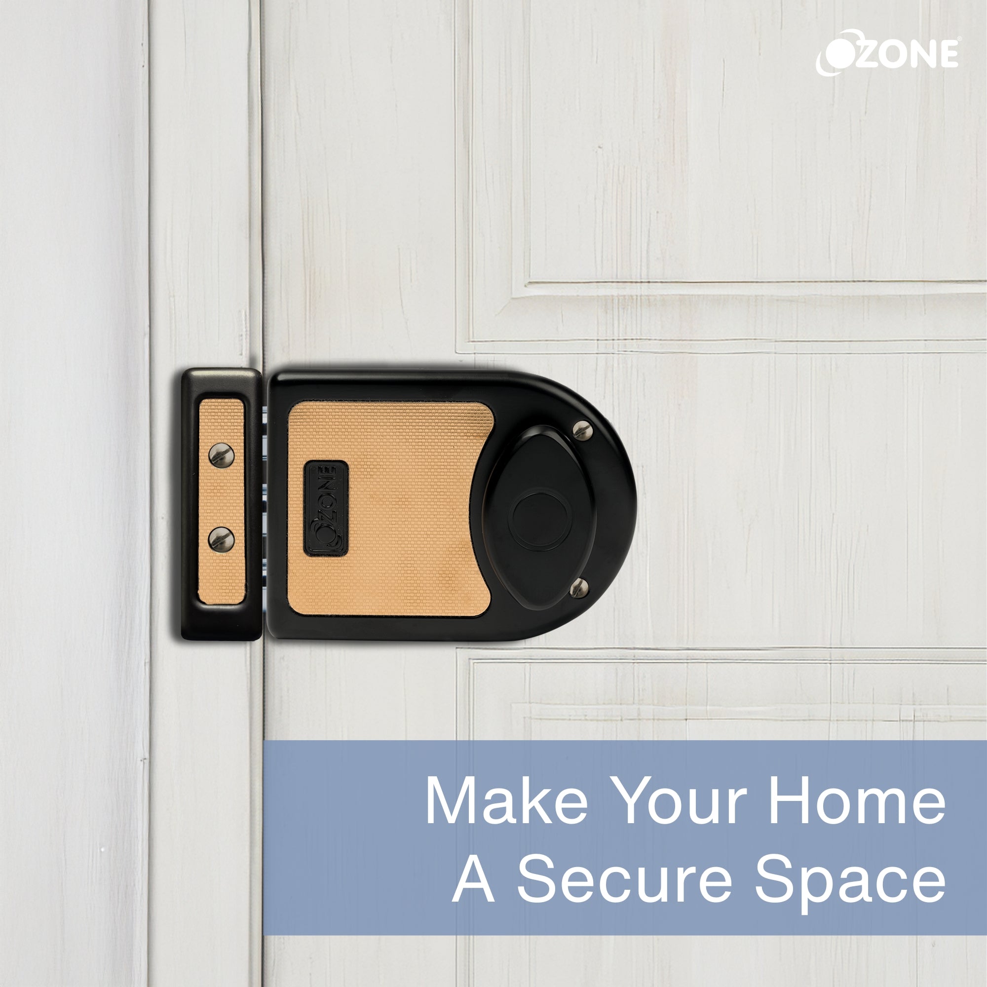 Ozone Dual-Tone Main Door Lock | 14-Pin Dimple Key Cylinder | Door Thickness: 30–85 mm