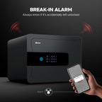 Ozone 30 Litres Wi-Fi Safe Locker for Home & Office – Fingerprint Lock, 3-in-1 Unlocking (OzoLife App, Fingerprint & Password), Size: 300H x 380W x 300D mm, Weight: 13kg, 2-Year Warranty - Ozone Group