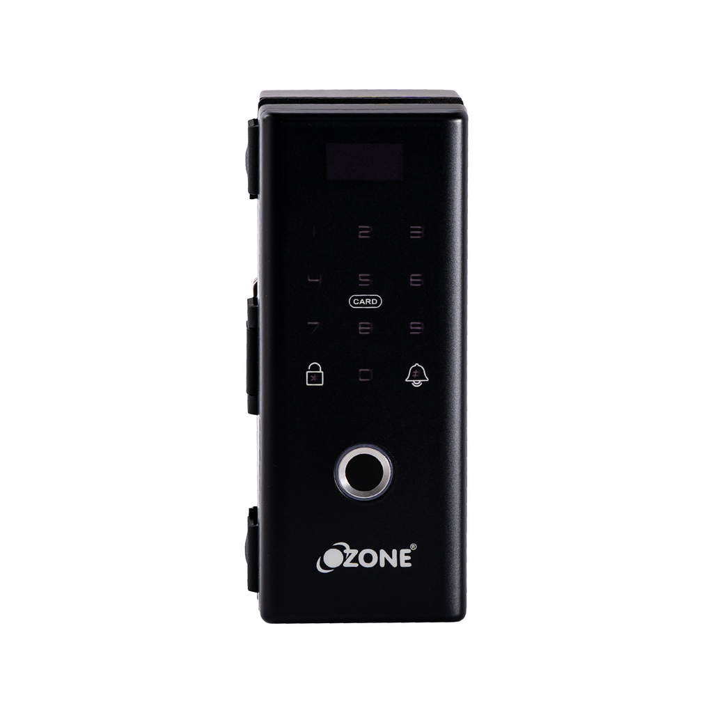 Ozone Wi-Fi Glass Door Lock with 3-way access | Door Thickness: 10-12 mm (Glass-to-Wall) - Ozone Group