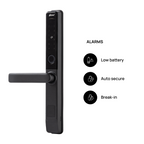 Ozone Narrow Style Wi-Fi Smart Door Lock with 4-way access for Swing Doors | Door Thickness: 35-80 mm - Ozone Group