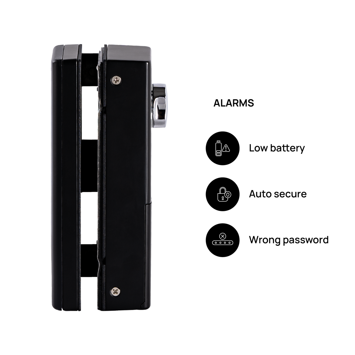 Ozone Wi-Fi Glass Door Lock with 3-way access | Door Thickness: 10-12 mm (Glass-to-Wall) - Ozone Group