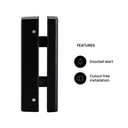 Ozone Wi-Fi Glass Door Lock with 3-way access | Door Thickness: 10-12 mm (Glass-to-Wall) - Ozone Group