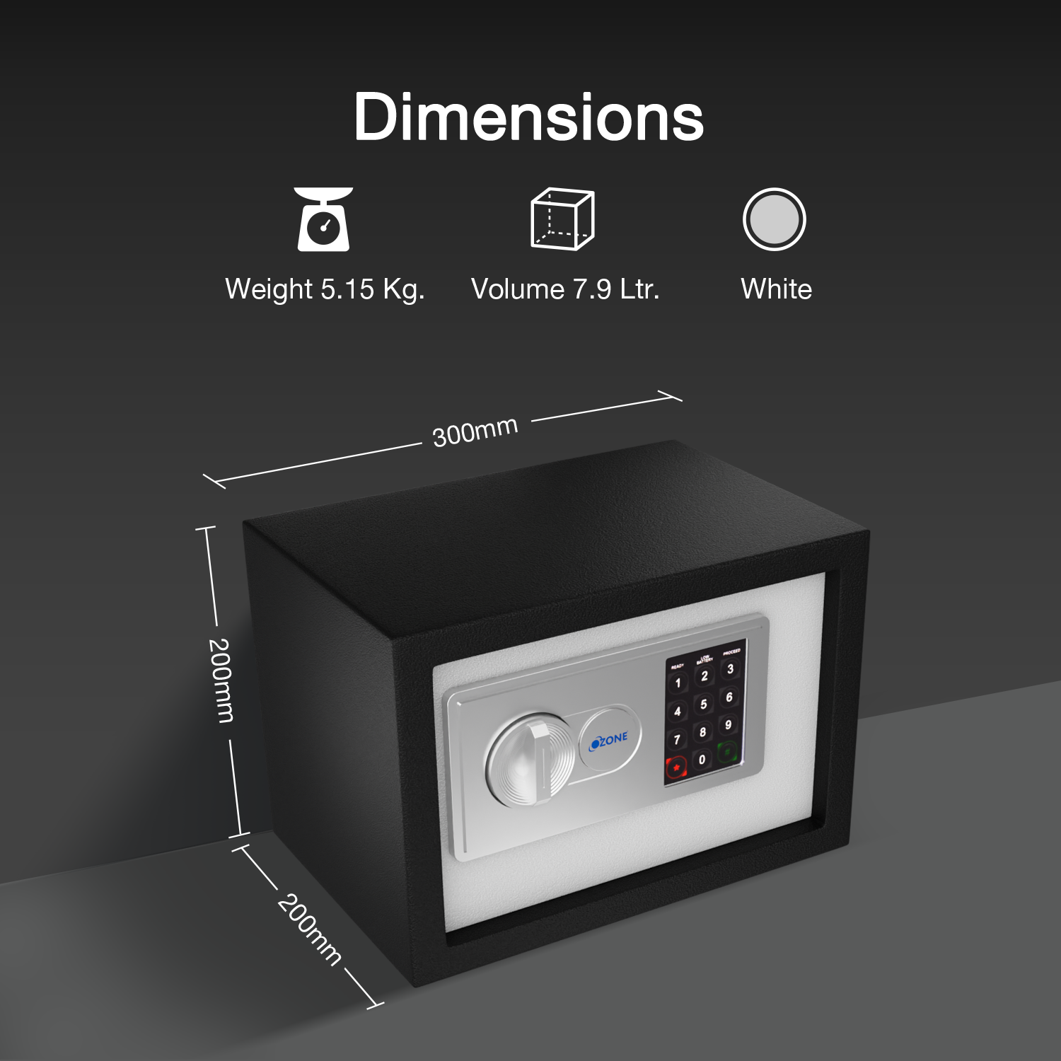 Ozone BAS i10 | Digital Safe | 7.9 Litres