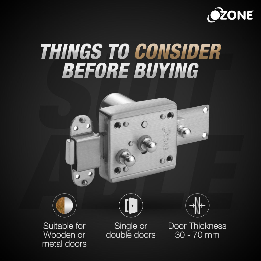 Ozone Night Latch with high strength Dead Bolt | Door Thickness: 40mm