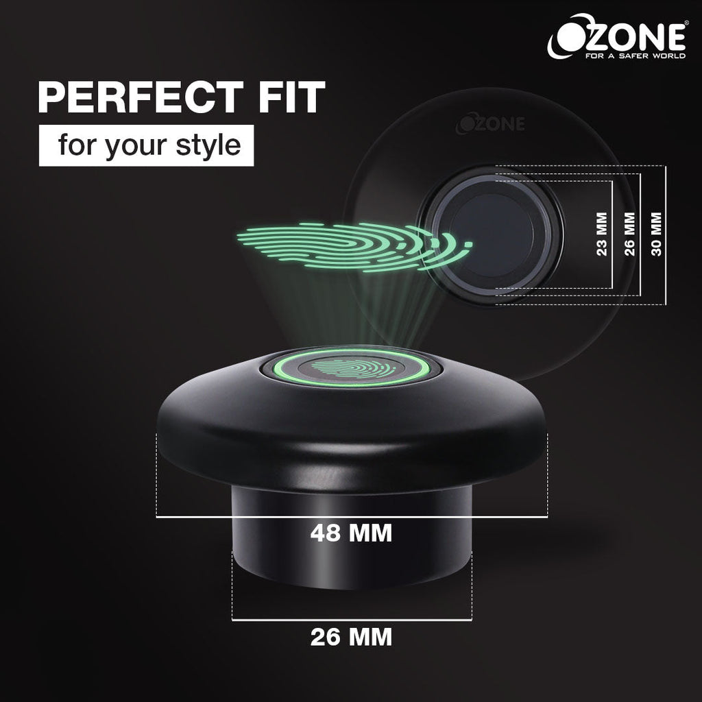 Ozone 55-F Smart Furniture Lock with Fingerprint Access for Wooden Cabinets, Wardrobes & Drawers - Ozone Group