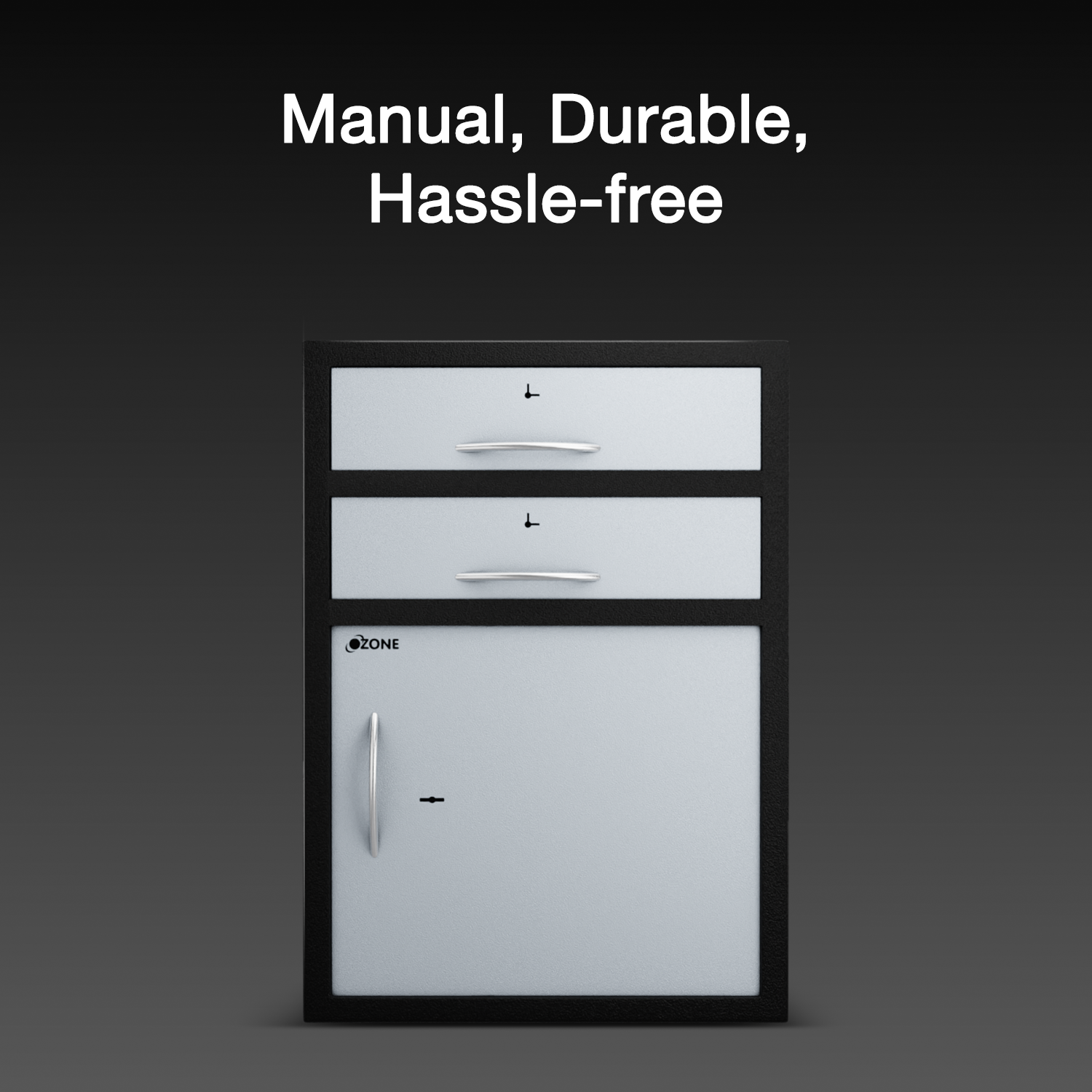 Ozone 92 Litres Manual Safe Locker for Home & Office – Manual Lock, 1-Way Unlocking (Manual Key), Size: 700H x 460W x 460D mm, Weight: 45kg, 2-Year Warranty - Ozone Group