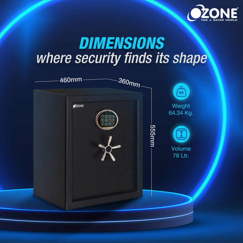 Ozone Fort AB Digi 66 | Anti-burglary Digital Safe | 78 Litres image 4