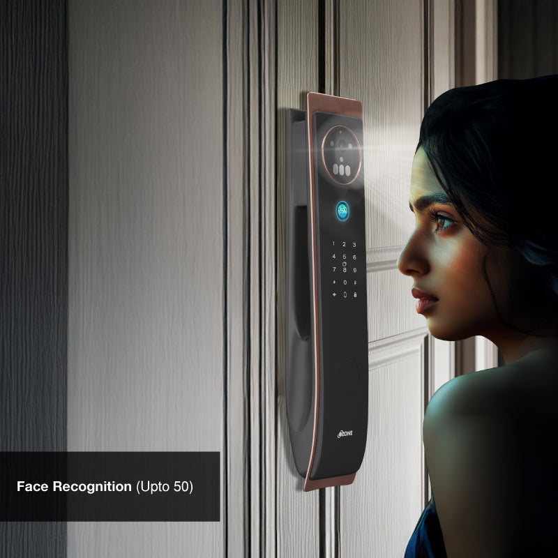 Ozone 3D Facial Recognition Smart Door Lock with 5-way access | Door Thickness: 45-120 mm - Ozone Group