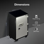 Ozone 145 Litres Fire-resistant Safe Locker for Factories & Warehouses – Digital Lock, 1-Way Unlocking (Password), Size: 985H x 600W x 570D mm, Weight: 220kg, 2-Year Warranty - Ozone Group
