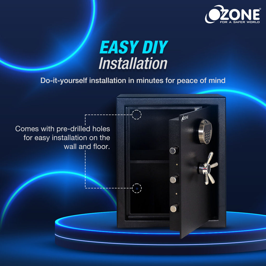 Ozone Fort AB Bio 66 | Anti-burglary Fingerprint Safe | 78 Litres