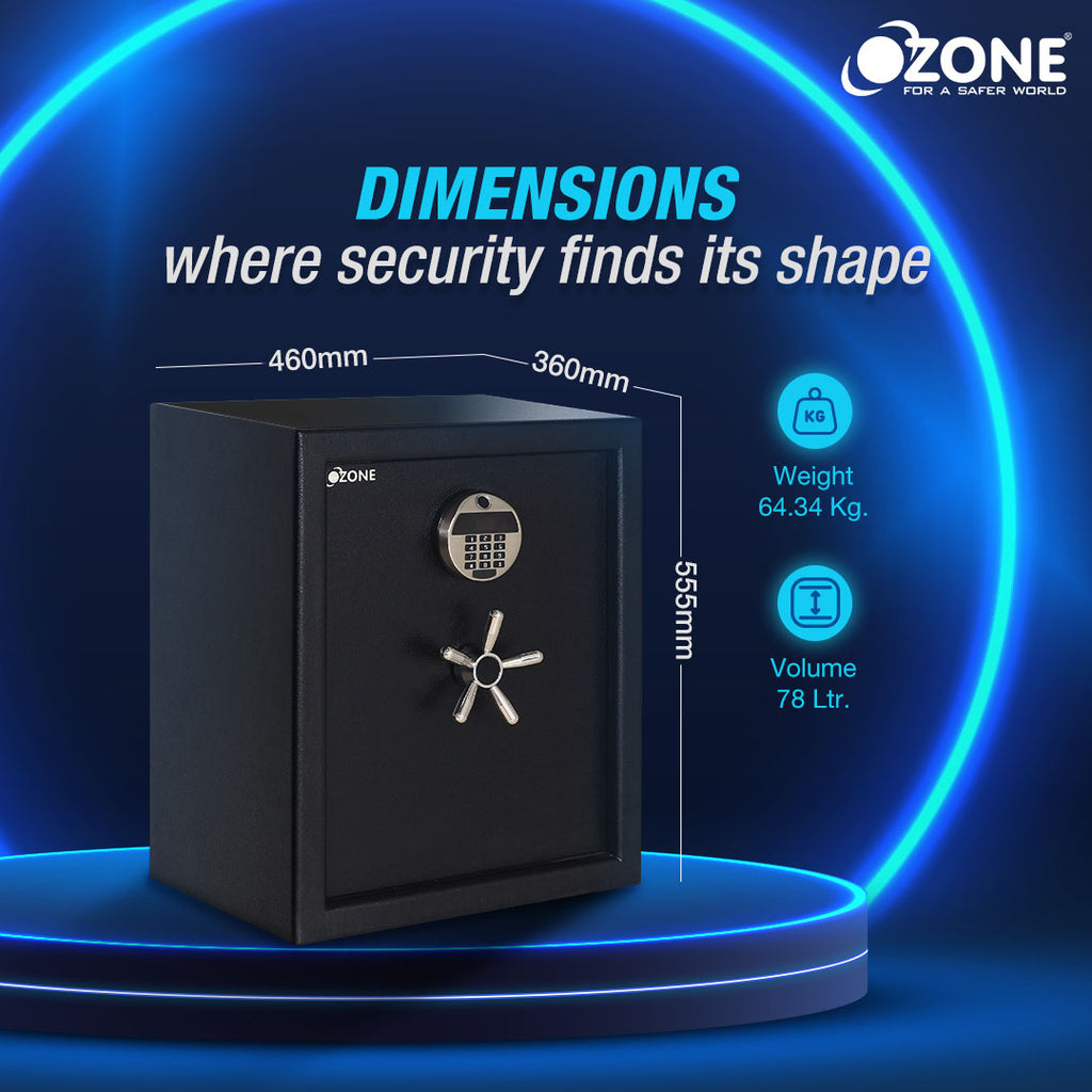 Ozone Fort AB Bio 66 | Anti-burglary Fingerprint Safe | 78 Litres