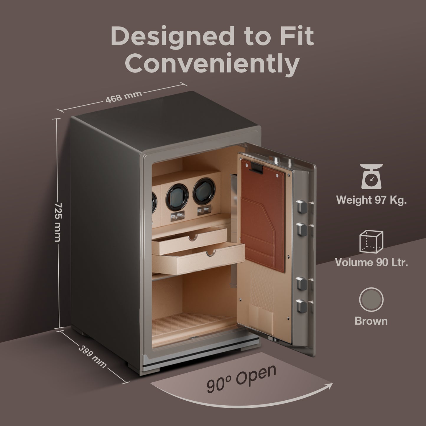 Ozone Hawk 90 | Luxury Jewellery Safe | 90 Litres