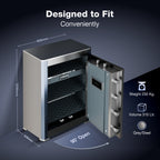 Exclusive Luxury Safe Locker for Home & Office – Fingerprint Lock, 3-in-1 Unlocking (OzoLife App, Fingerprint & Password), 2-Year Warranty