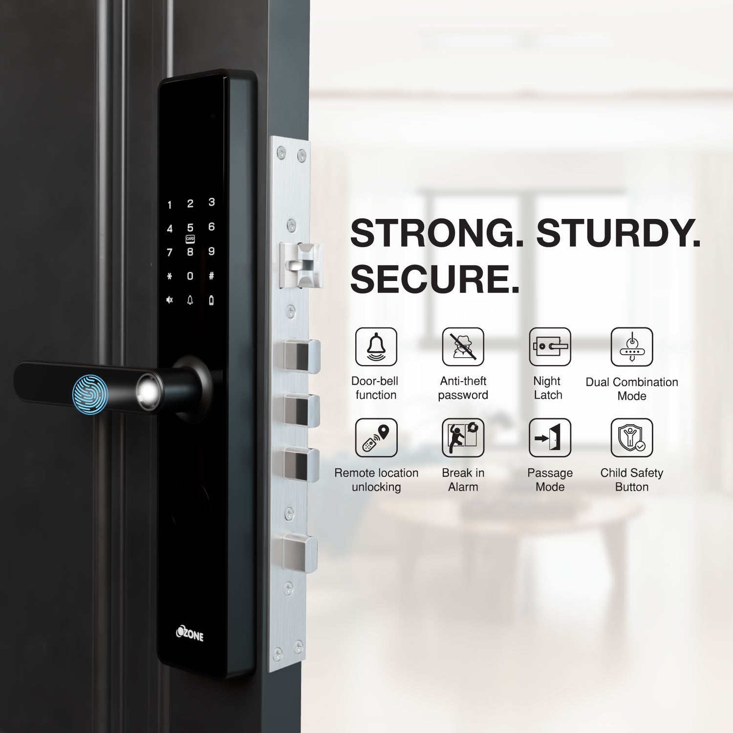 Morphy NXT-2 Wi-Fi Smart Door Lock with 4-way access | Door Thickness: 35-110 mm - Ozone Group