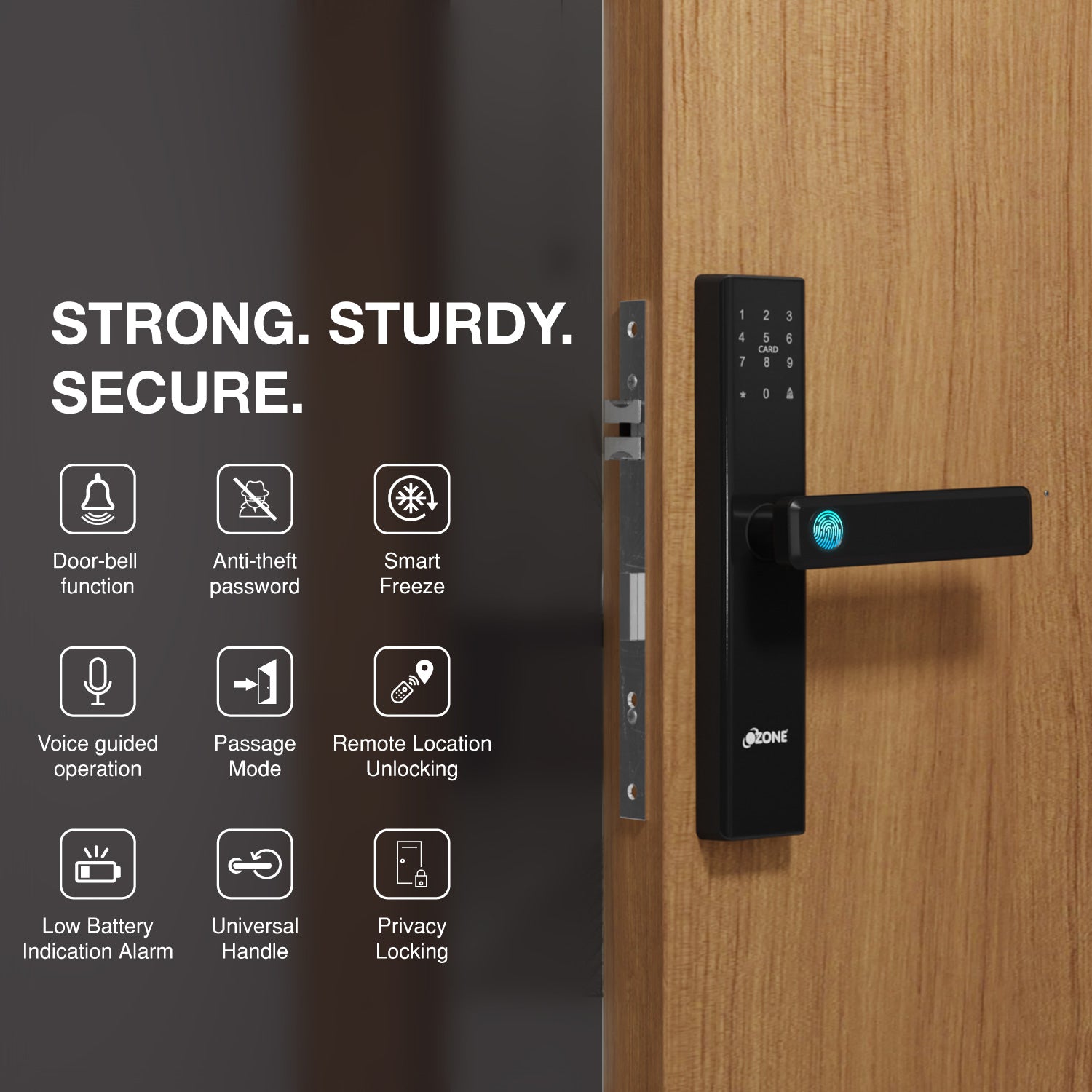 Morphy Life Lite-2 Wi-Fi Smart Door Lock with 4-way access | Door Thickness: 30-65 mm - Ozone Group