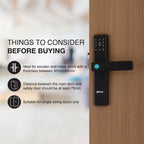 Morphy Life Lite-2 Wi-Fi Smart Door Lock with 4-way access | Door Thickness: 30-65 mm - Ozone Group