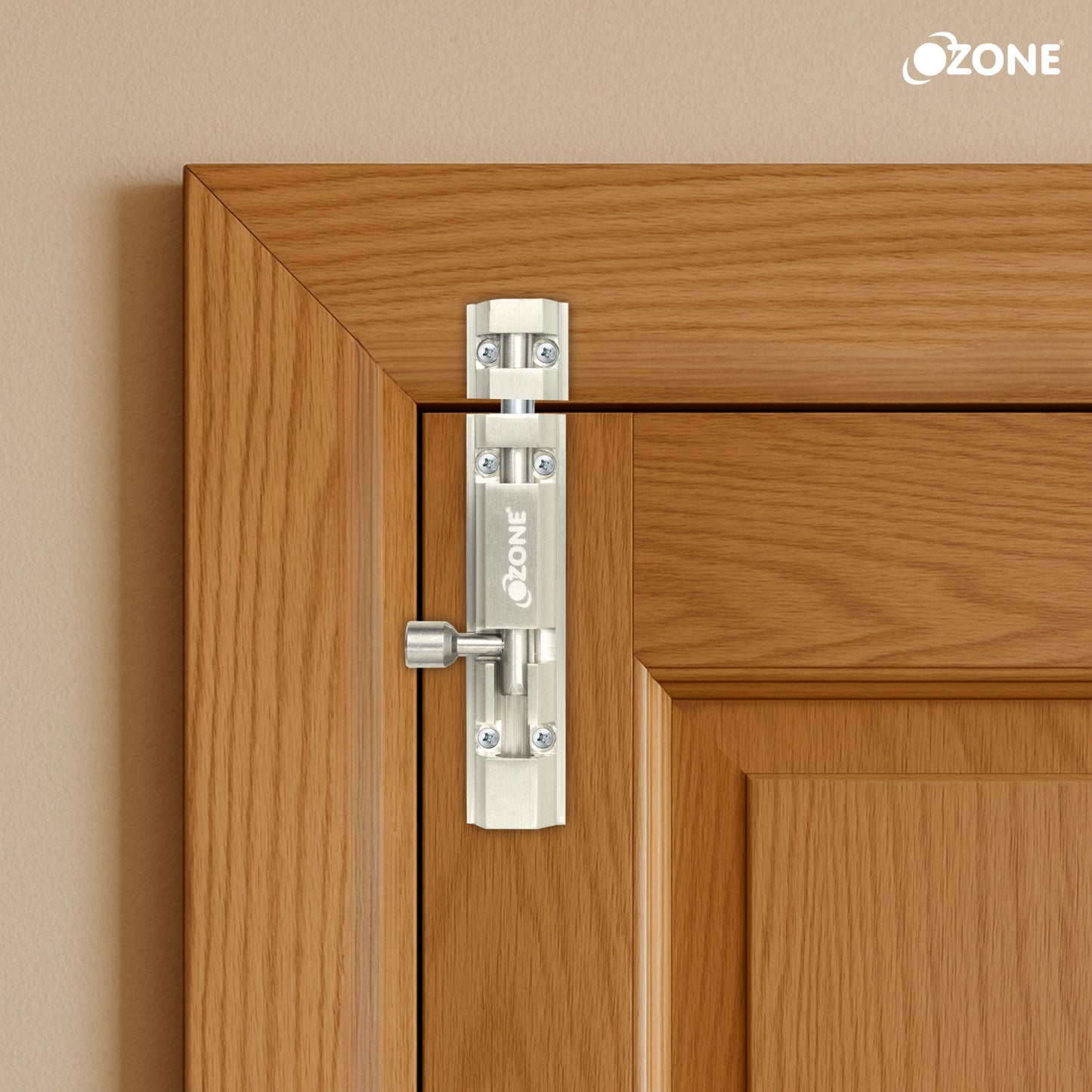 Ozone Aluminium Tower Bolt - 4| Sleek, Rust-Resistant Bolt for Wooden Doors