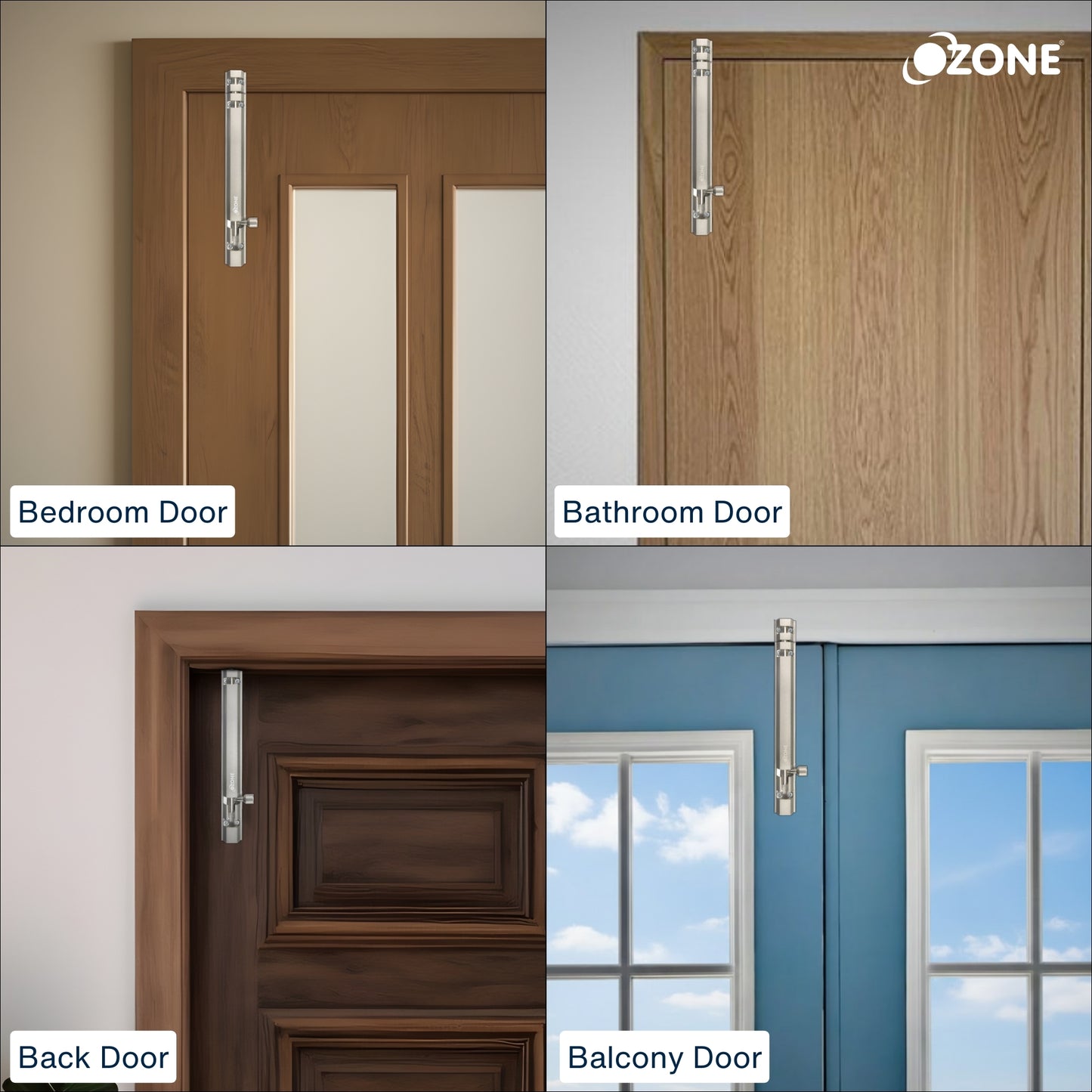 Ozone Aluminium TowerBolt - 8 | Corrosion-Resistant and Easy to Operate