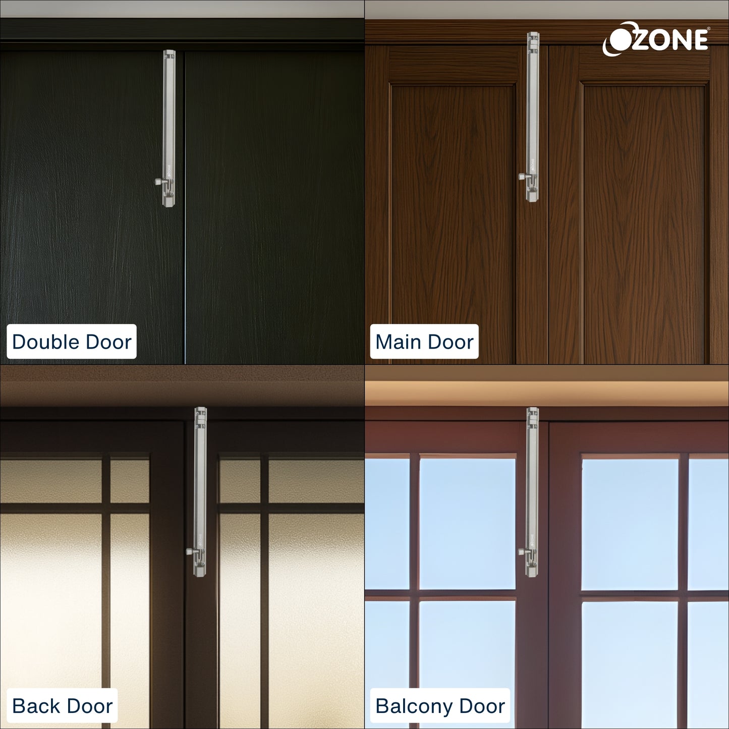 Ozone Aluminium TowerBolt - 12| Strong, Silent & Stylish Locking Solution