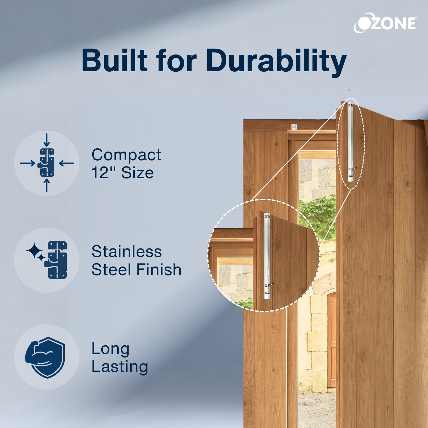 Ozone Aluminium TowerBolt - 12| Strong, Silent & Stylish Locking Solution