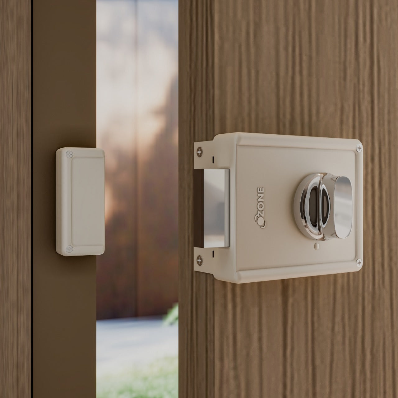 Ozone Mini Dead Bolt Lock, Corrosion Resistant, 35-80mm Door Thickness, 5 Year Warranty, Ivory Nickle Color