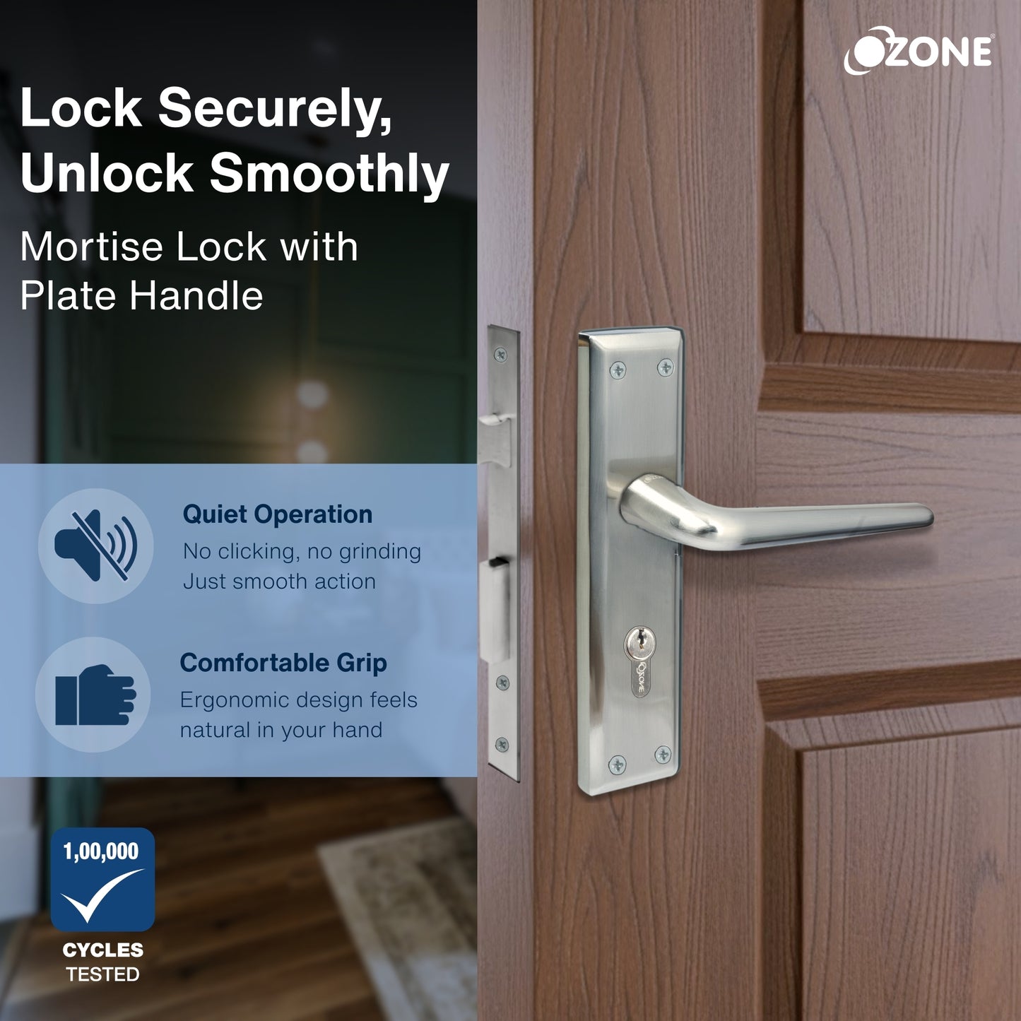 Ozone Zinc Handle On Rose Combi-set| Sleek, Sturdy & Designed for Long-Term Use