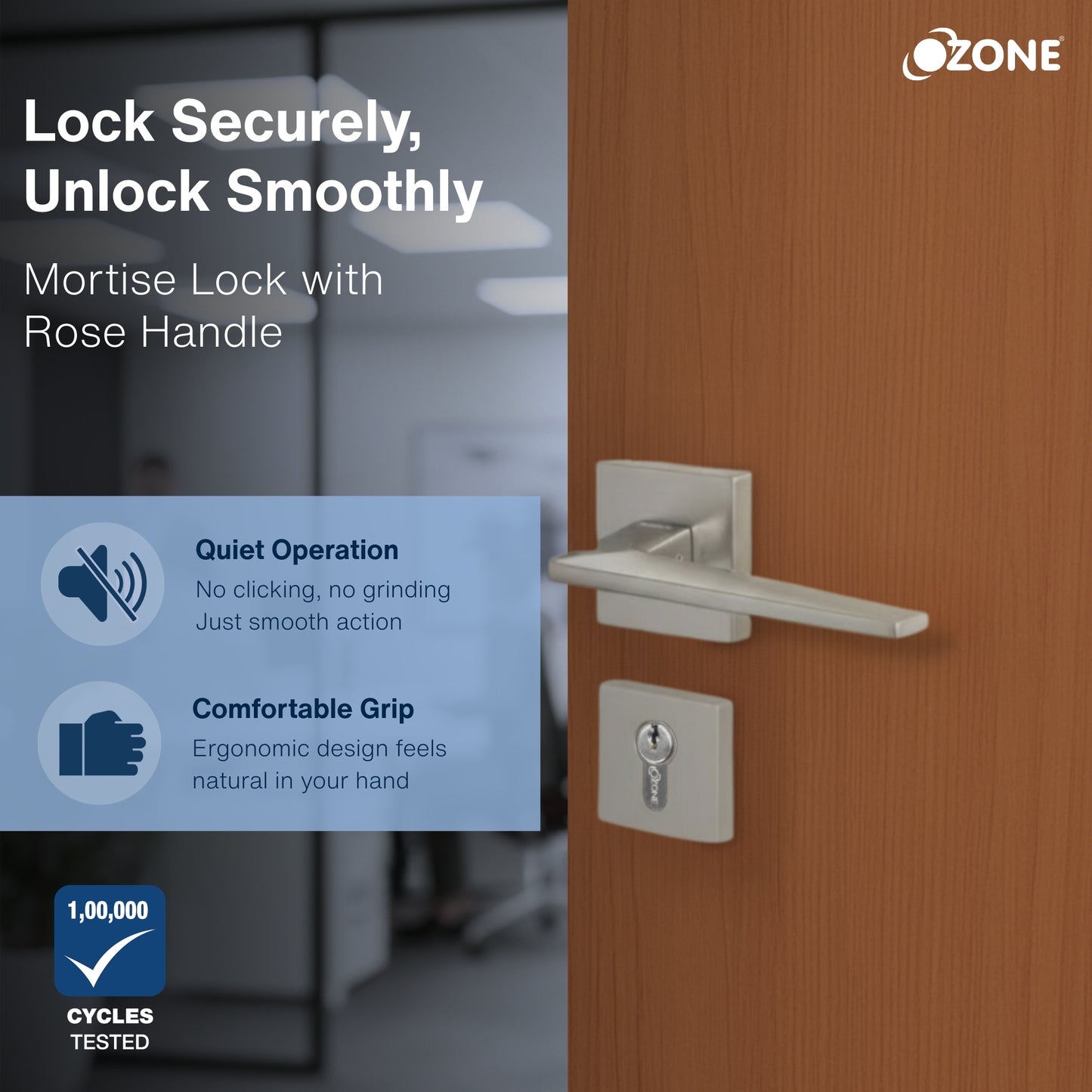 Ozone Zinc Handle On Rose Combi-set| 1-Year Warranty
