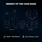 Ozone Cleo Wi-Fi Smart Door Lock with 4-way access | Door Thickness: 20-65 mm - Ozone Group