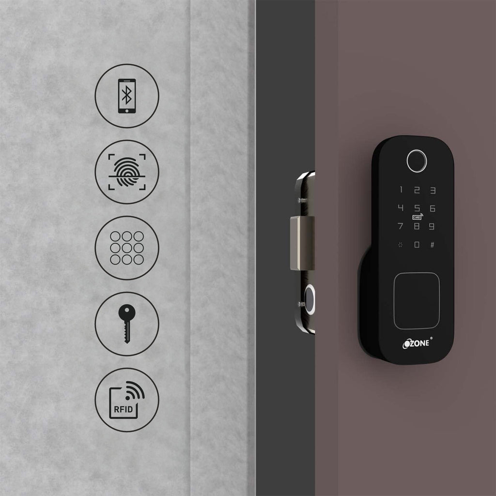 Ozone Cleo Wi-Fi Smart Door Lock with 4-way access | Door Thickness: 20-65 mm - Ozone Group